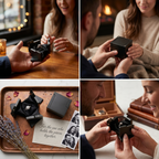 Luxury Ring Box Magnetic Reveal (Matt Black)