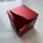 Luxury Ring Box Magnetic Reveal (Red)