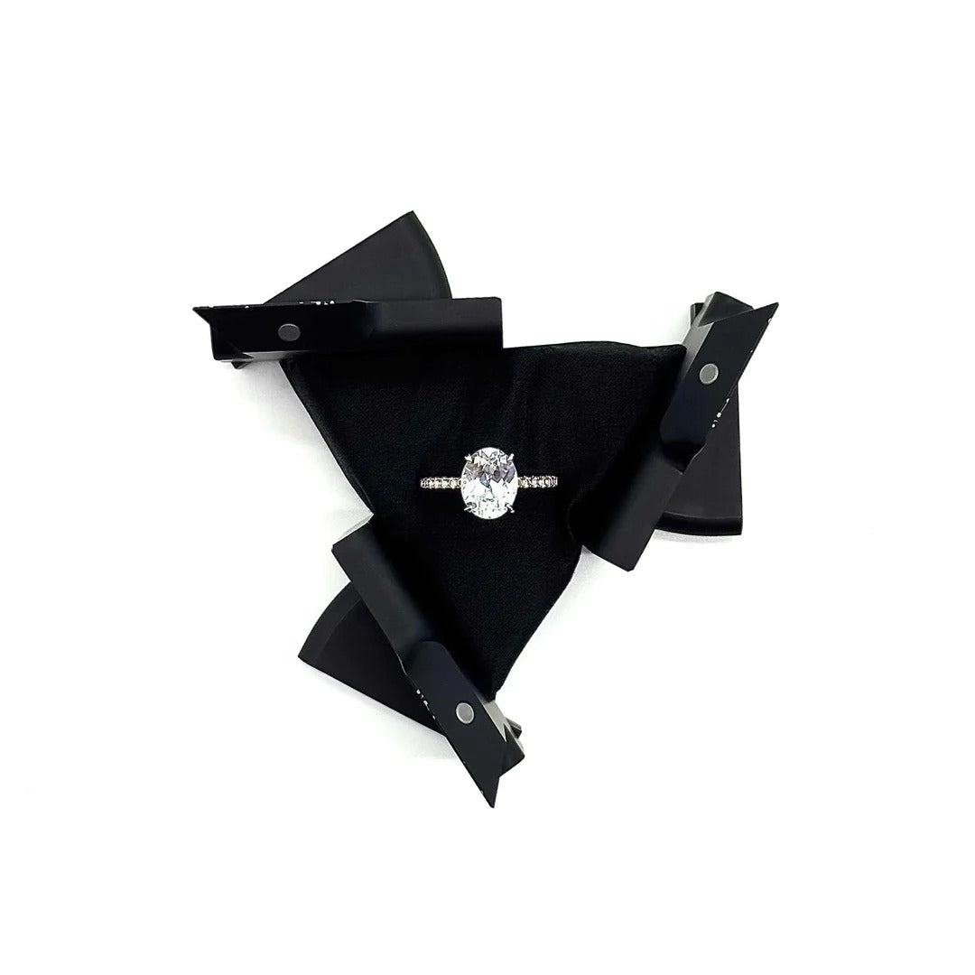 Luxury Ring Box Magnetic Reveal (Star Black)